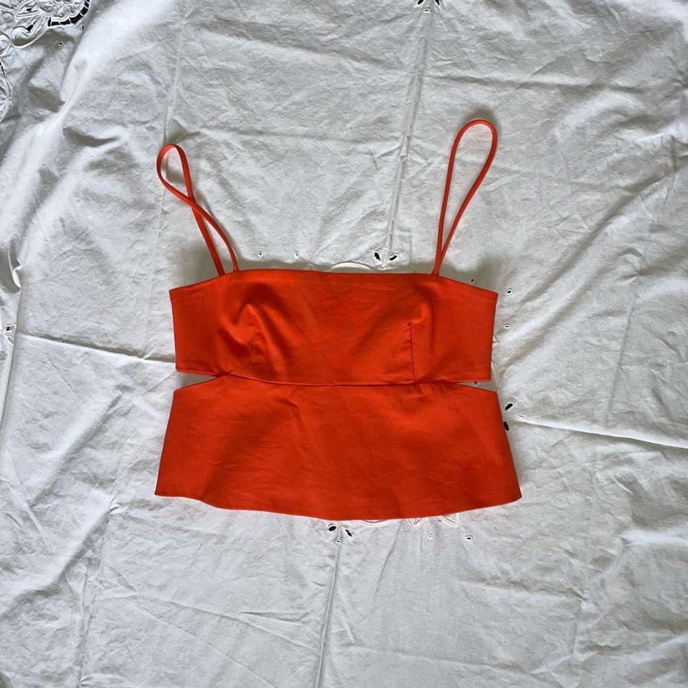 Orange Zara Crop Tank